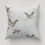 Laura Ashley Animalia Embroidered Silver Cushion