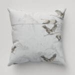 Laura Ashley Animalia Embroidered Silver Cushion