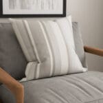Laura Ashley Awning Stripe Dove Grey Cushion