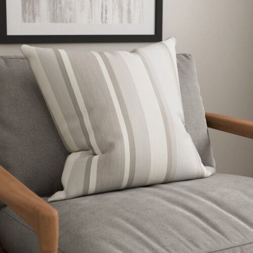 Laura Ashley Awning Stripe Dove Grey Cushion