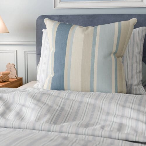 Laura Ashley Awning Stripe Seaspray Cushion