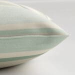 Laura Ashley Awning Stripe Smoke Green Cushion