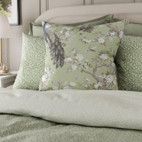Laura Ashley Belvedere Hedgerow Green Cushion