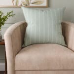 Laura Ashley Burnsall Stripe Smoke Green Cushion