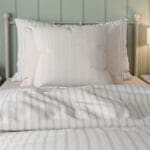 Laura Ashley Burnsall Stripe White Sands Cushion