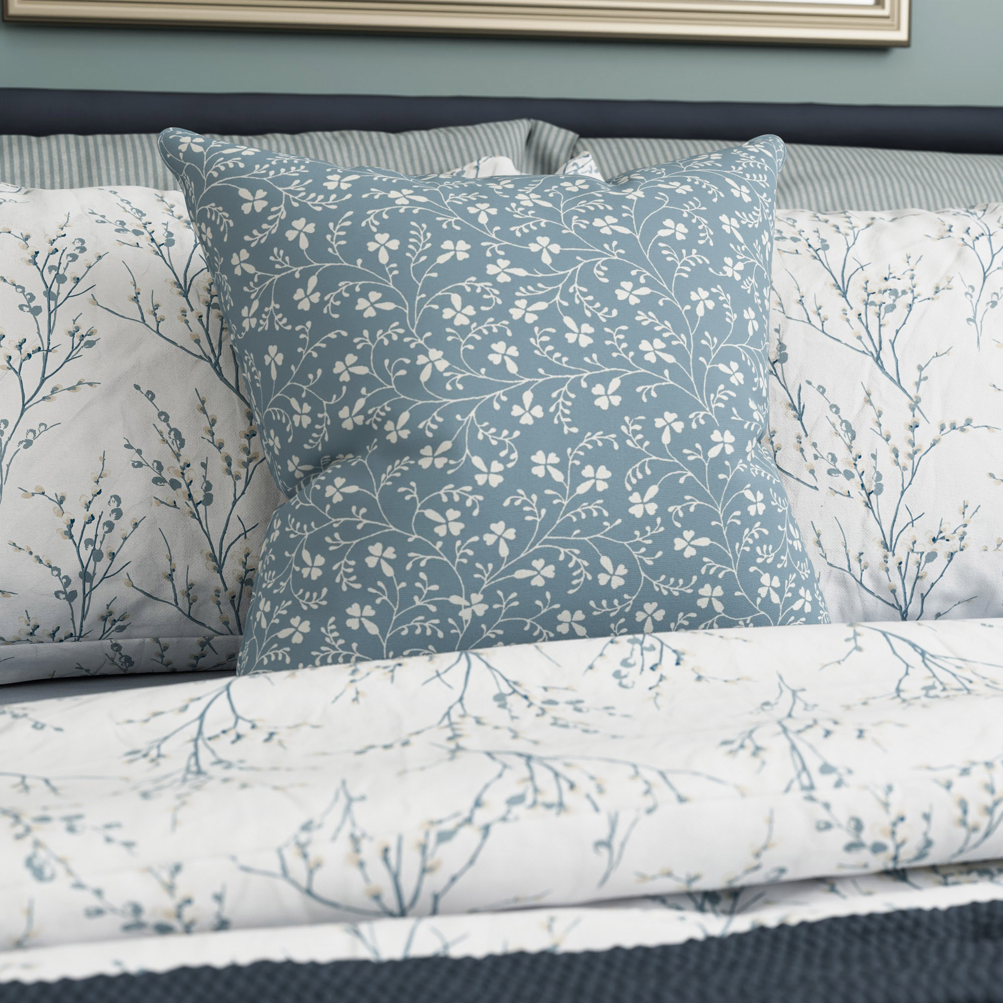 Laura Ashley Campion Newport Blue Cushion