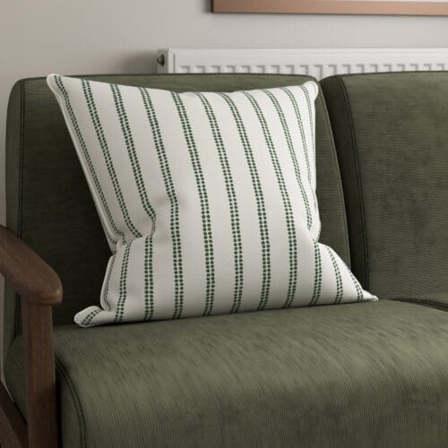 Laura Ashley Candy Stripe Bottle Green Cushion