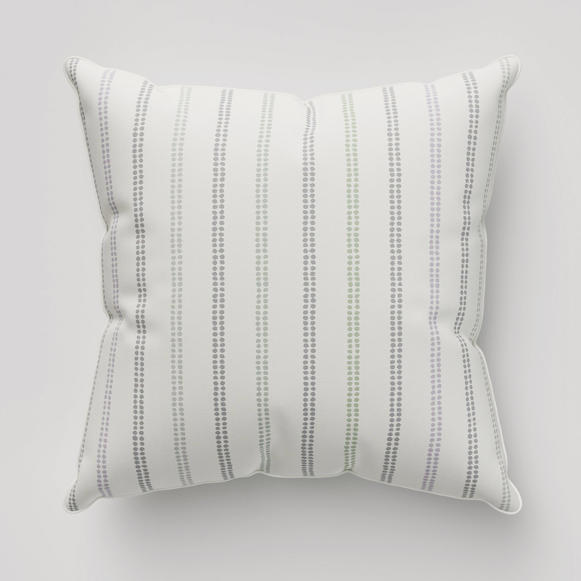 Laura Ashley Candy Stripe Dove Grey Cushion - Image 2