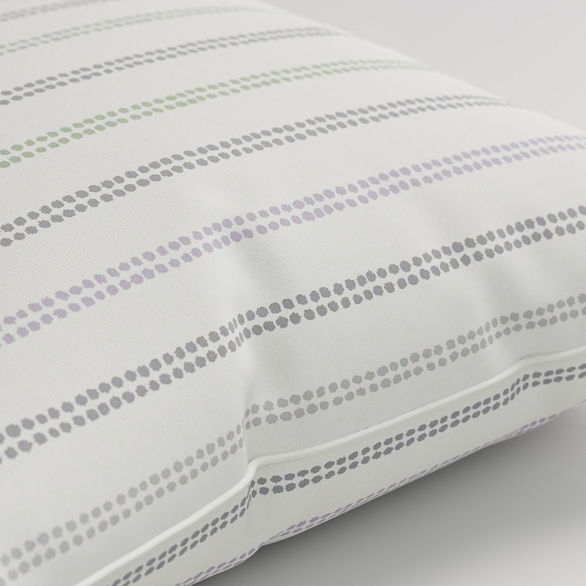 Laura Ashley Candy Stripe Dove Grey Cushion - Image 3