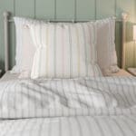Laura Ashley Candy Stripe Pale Ochre Cushion