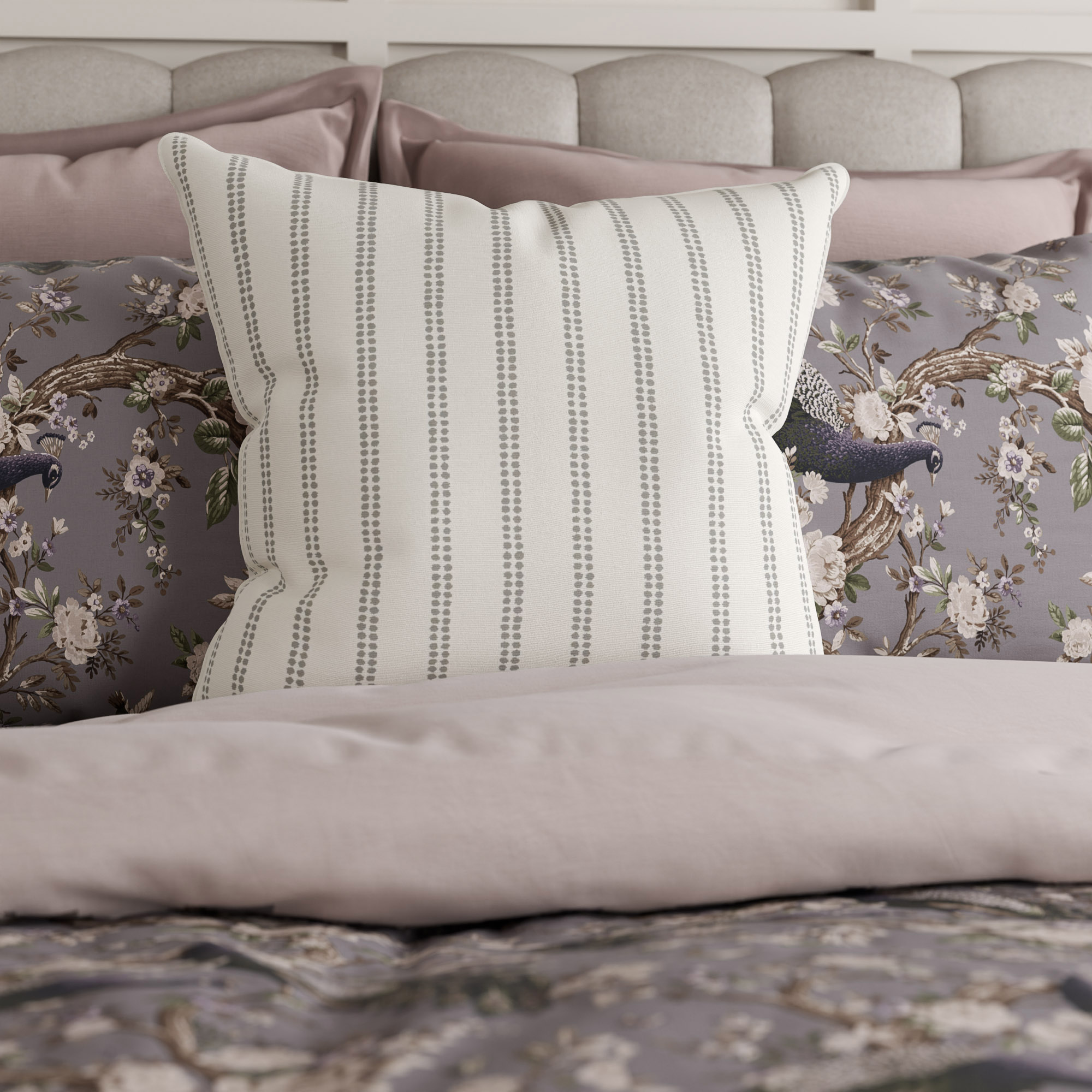 Laura Ashley Candy Stripe Steel Cushion