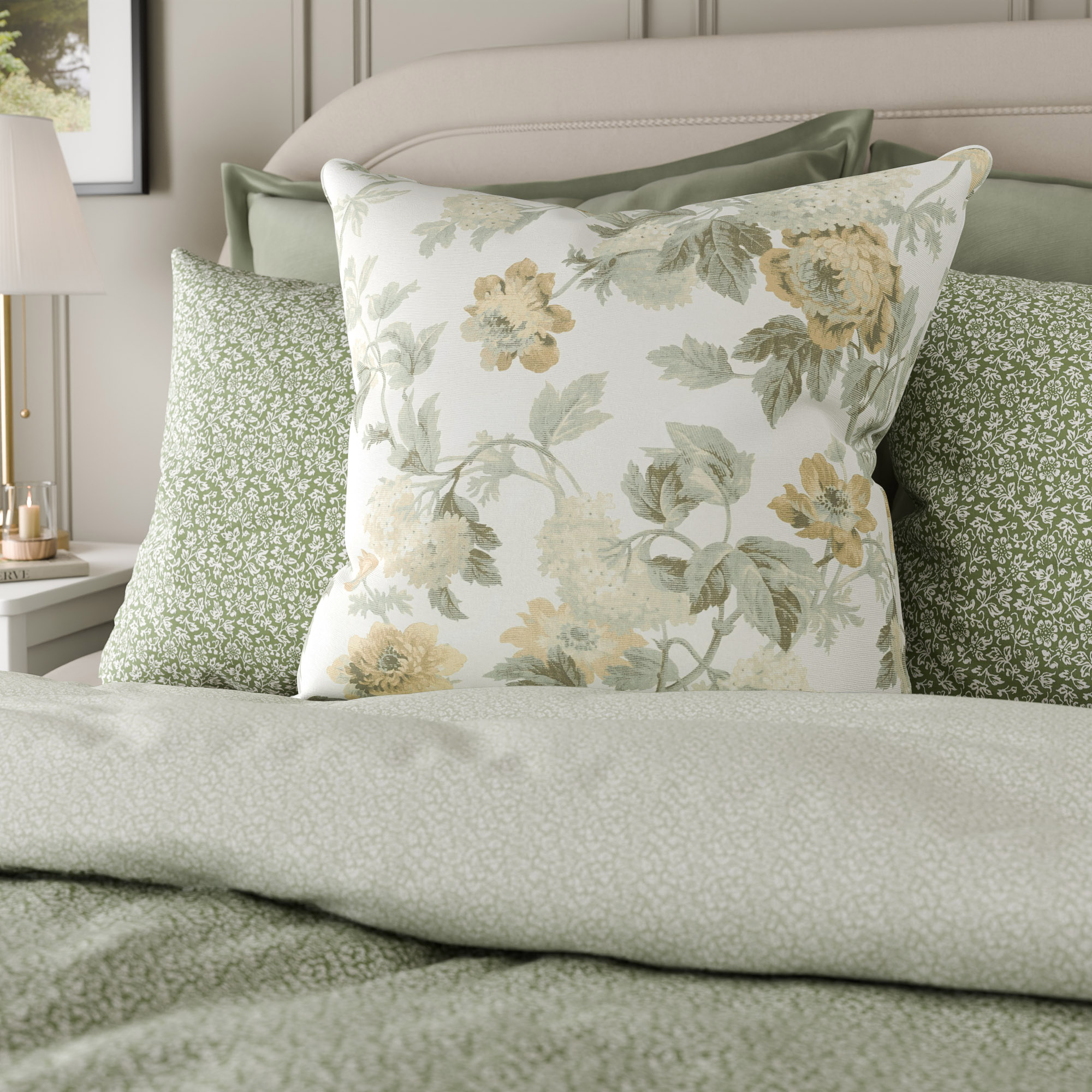 Laura Ashley Catrin Ochre Cushion