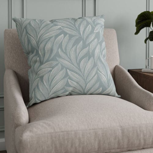 Laura Ashley Coulderton Leaves Dark Duck Egg Cushion