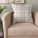Laura Ashley Cove Check Blush Cushion