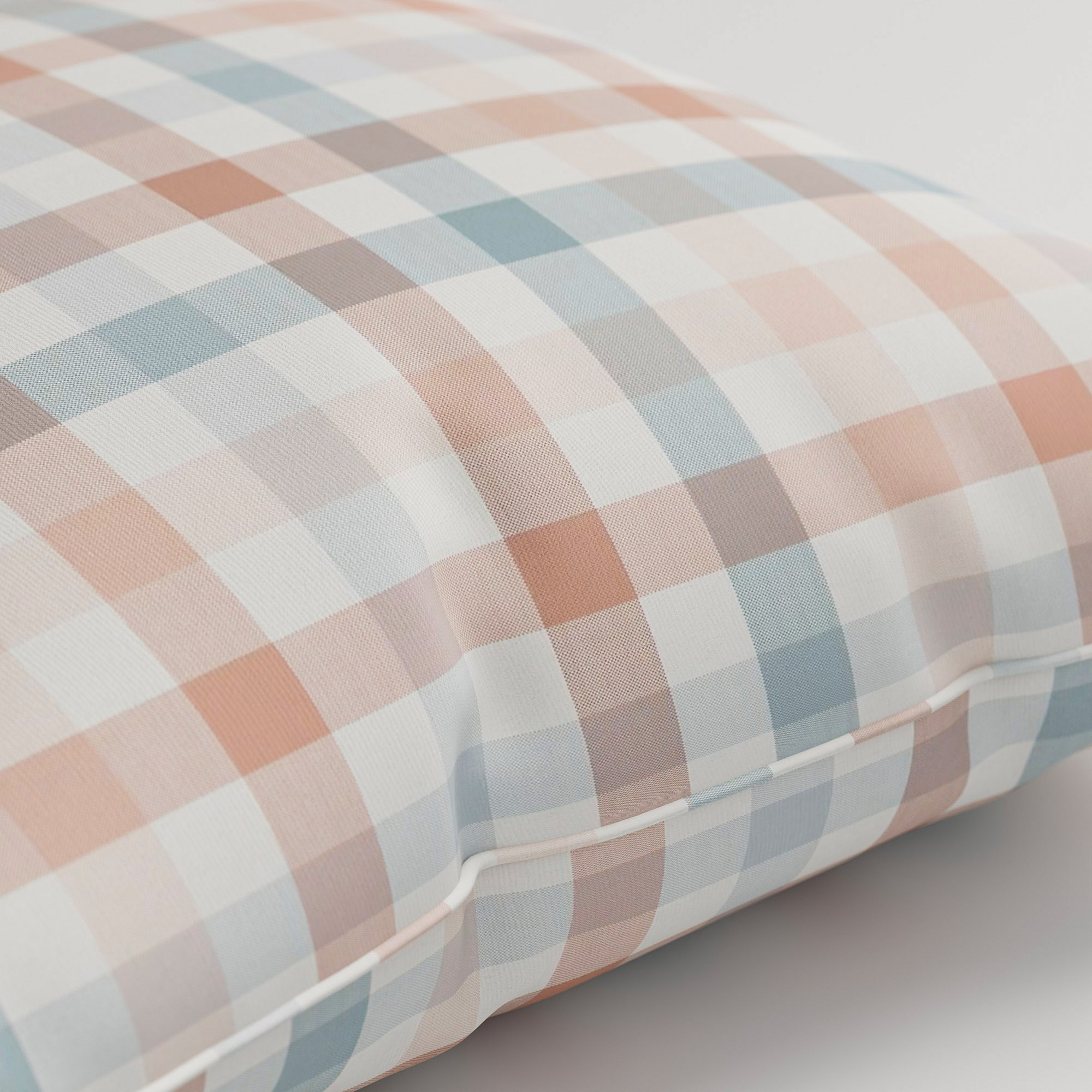 Laura Ashley Cove Check Blush Cushion - Image 3