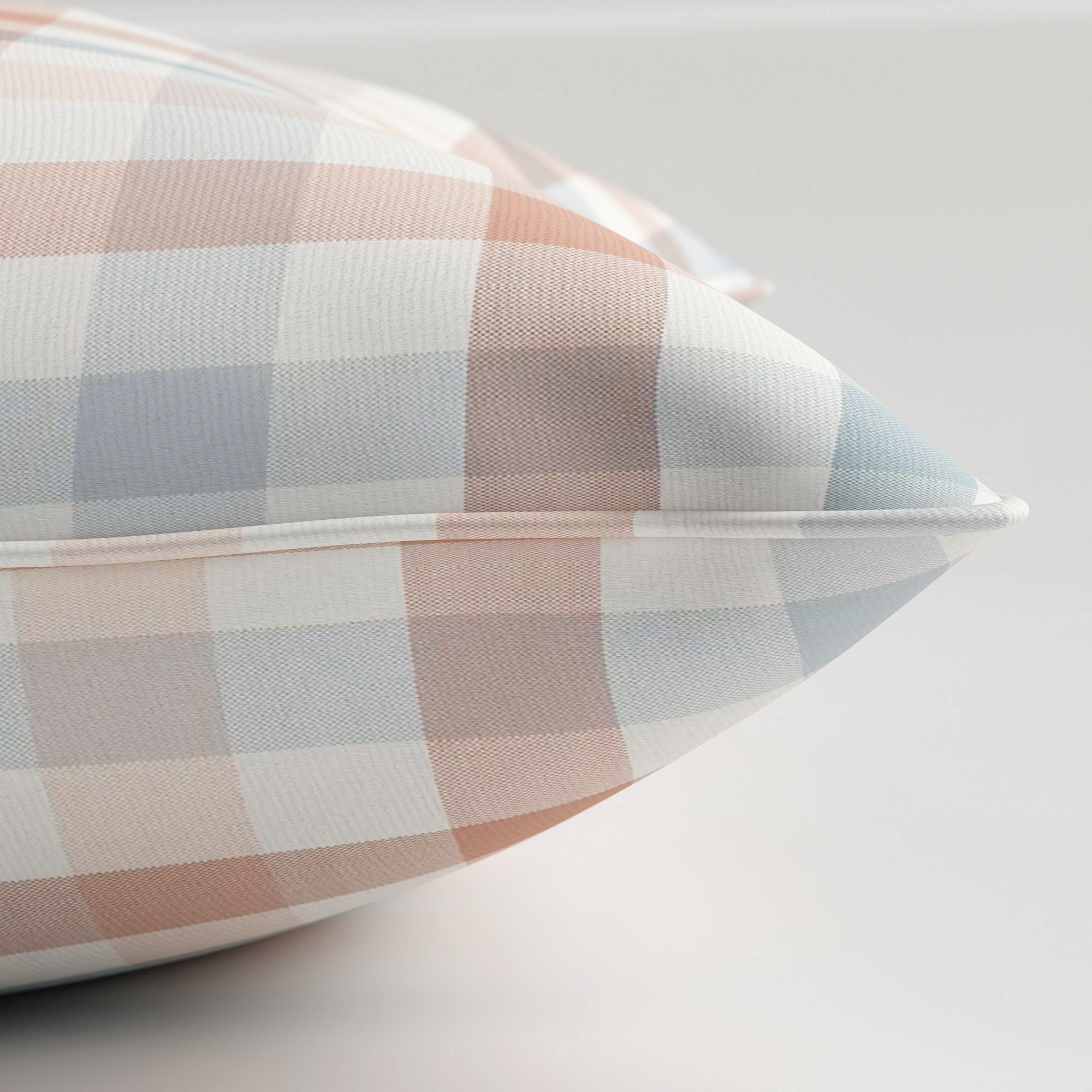 Laura Ashley Cove Check Blush Cushion - Image 4