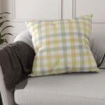 Laura Ashley Cove Check Ochre Cushion