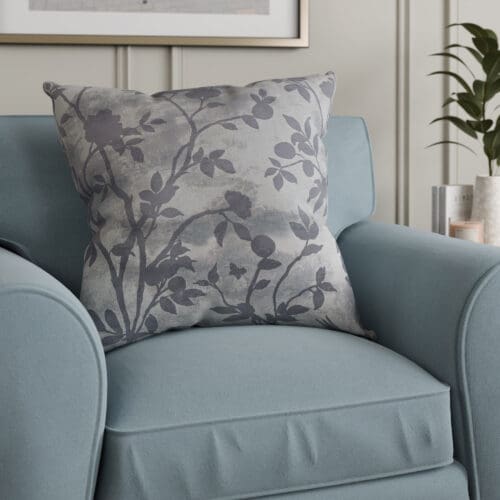 Laura Ashley Eglantine Silhouette Woven Dove Cushion