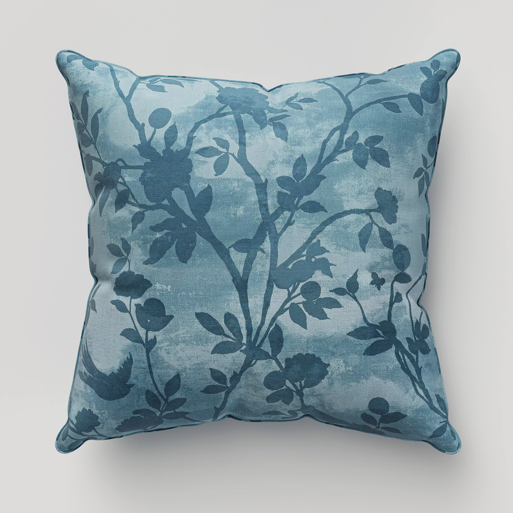 Laura Ashley Eglantine Silhouette Woven Seaspray Cushion - Image 2