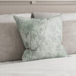 Laura Ashley Eglantine Silhouette Woven Smoke Green Cushion