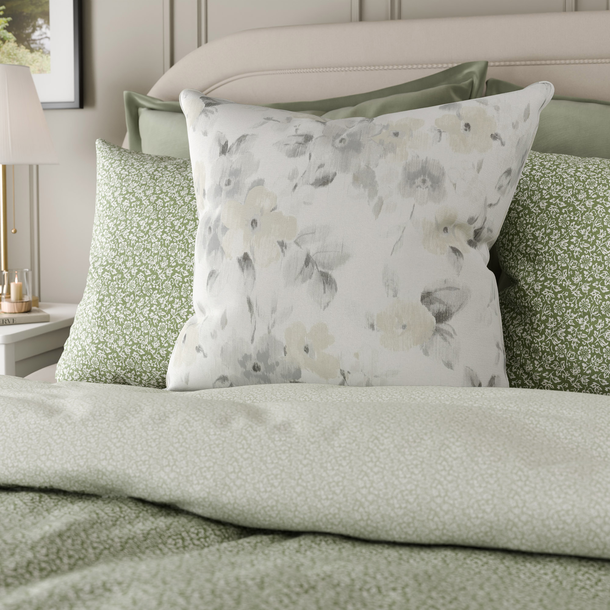 Laura Ashley Fleetham Haze Natural Cushion