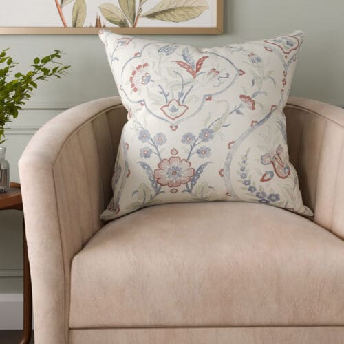 Laura Ashley Foscot Damask Crimson Red Cushion
