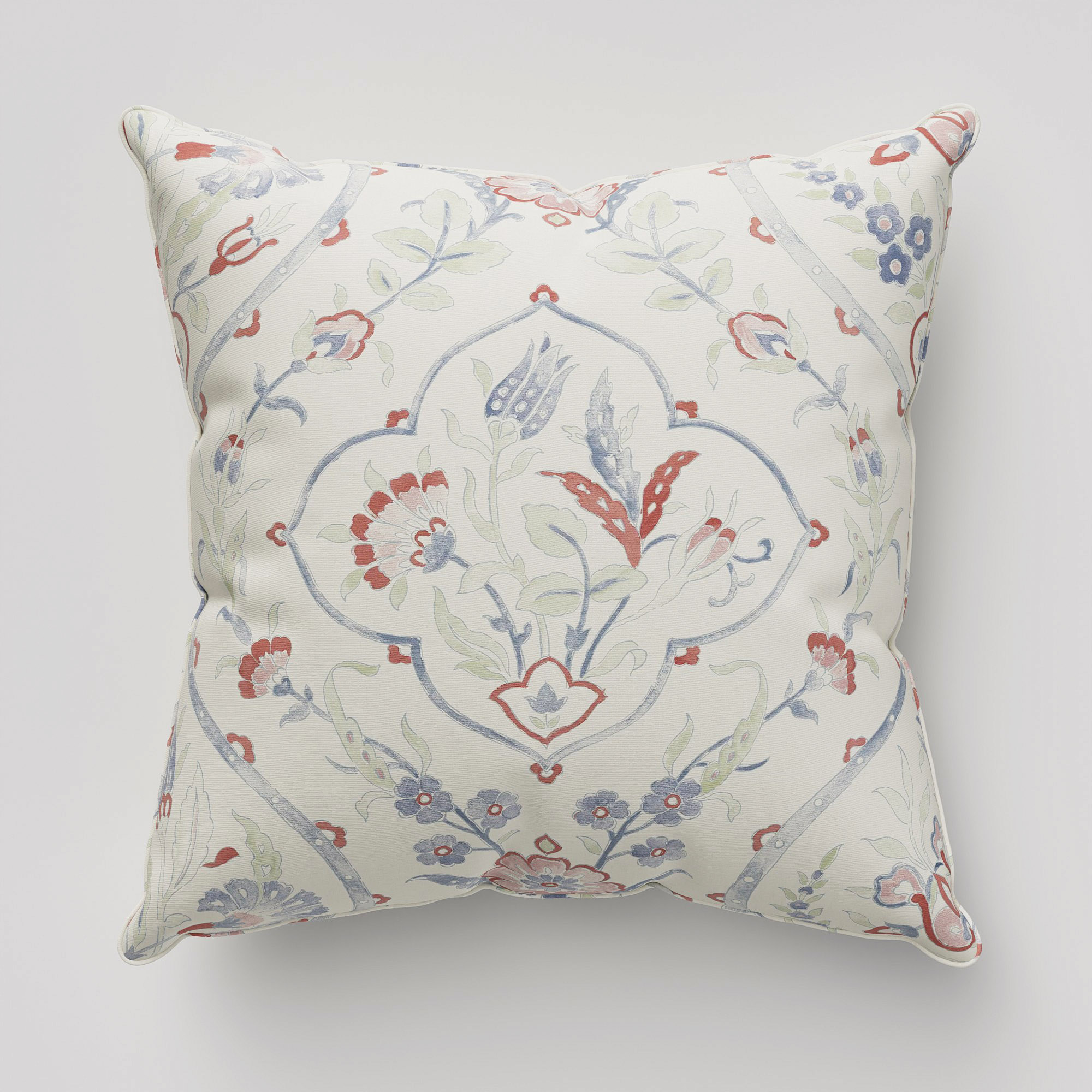 Laura Ashley Foscot Damask Crimson Red Cushion - Image 2