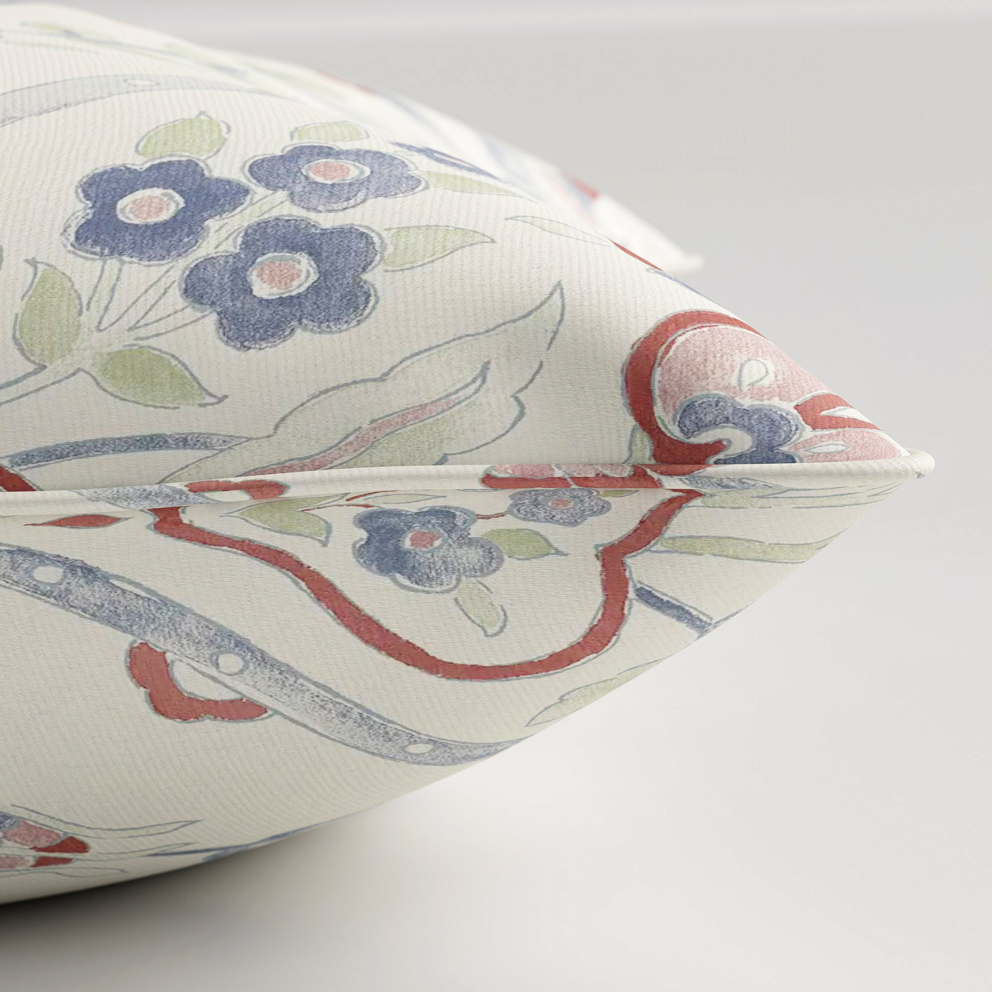 Laura Ashley Foscot Damask Crimson Red Cushion - Image 4