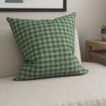 Laura Ashley Gingham Bottle Green Cushion