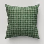 Laura Ashley Gingham Bottle Green Cushion