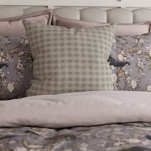 Laura Ashley Gingham Steel Cushion