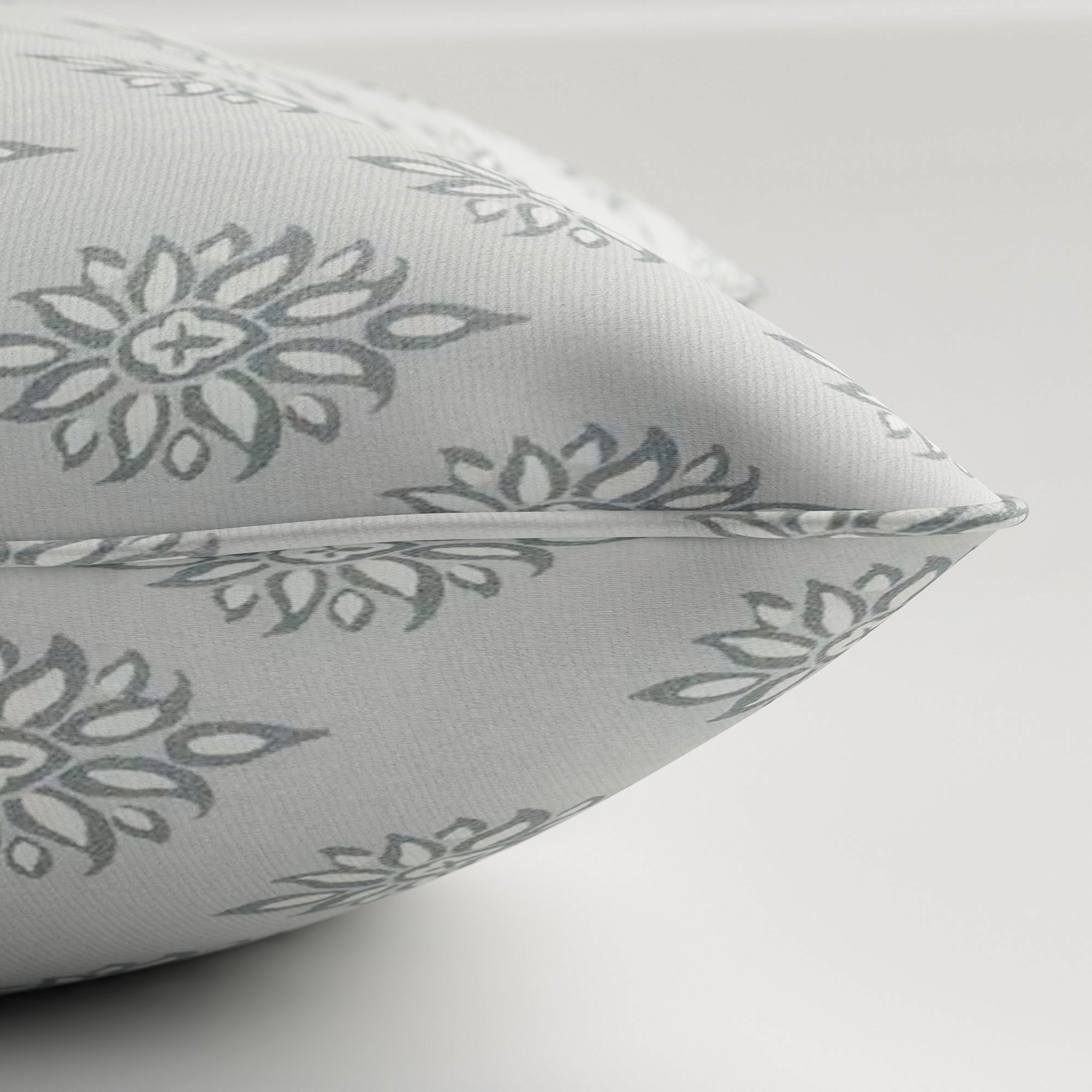 Laura Ashley Gower Slate White Cushion - Image 4