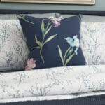 Laura Ashley Hawling Irises Midnight Navy Cushion