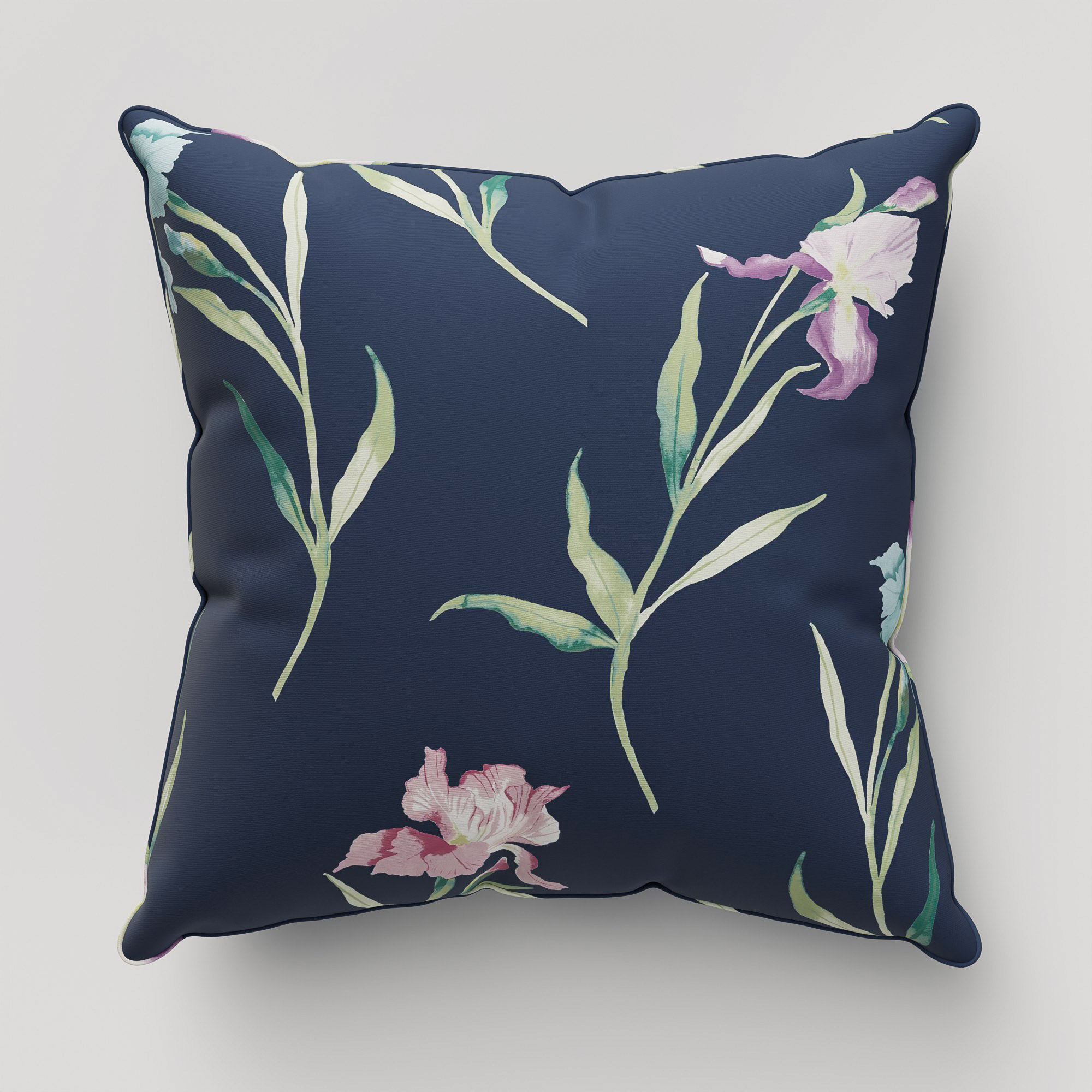 Laura Ashley Hawling Irises Midnight Navy Cushion - Image 2