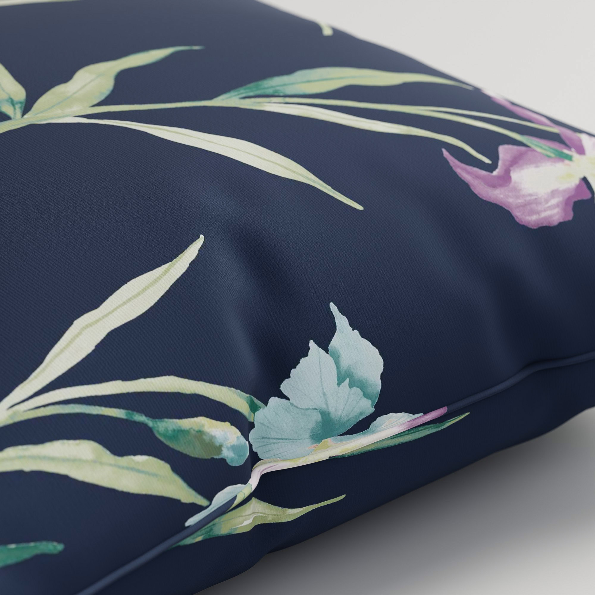 Laura Ashley Hawling Irises Midnight Navy Cushion - Image 3