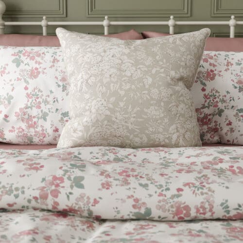 Laura Ashley Heledd Blooms Dove Grey Cushion