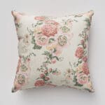 Laura Ashley Hollyhocks Coral Pink Cushion