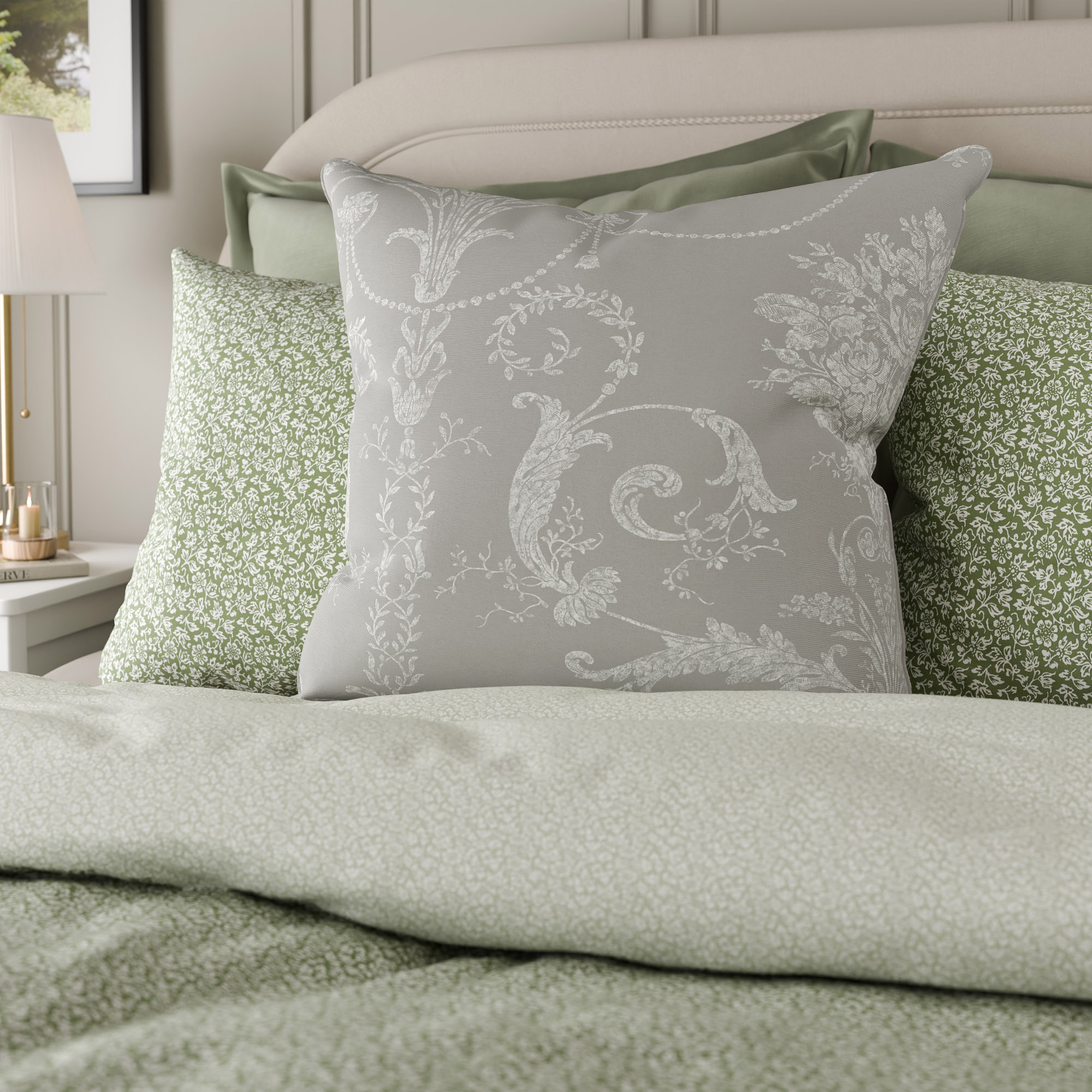 Laura Ashley Josette Steel Cushion