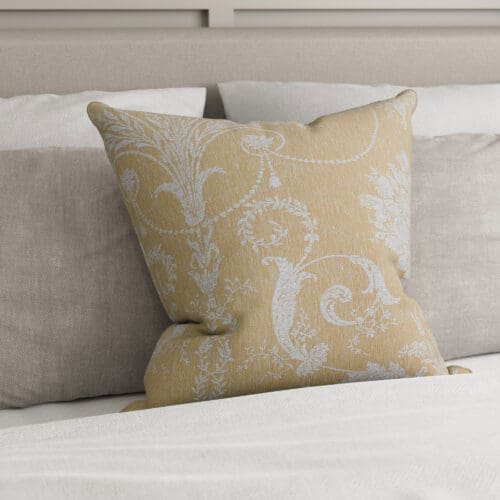 Laura Ashley Josette Woven Gold Cushion