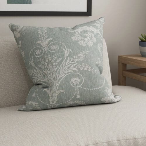 Laura Ashley Josette Woven Grey Green Cushion