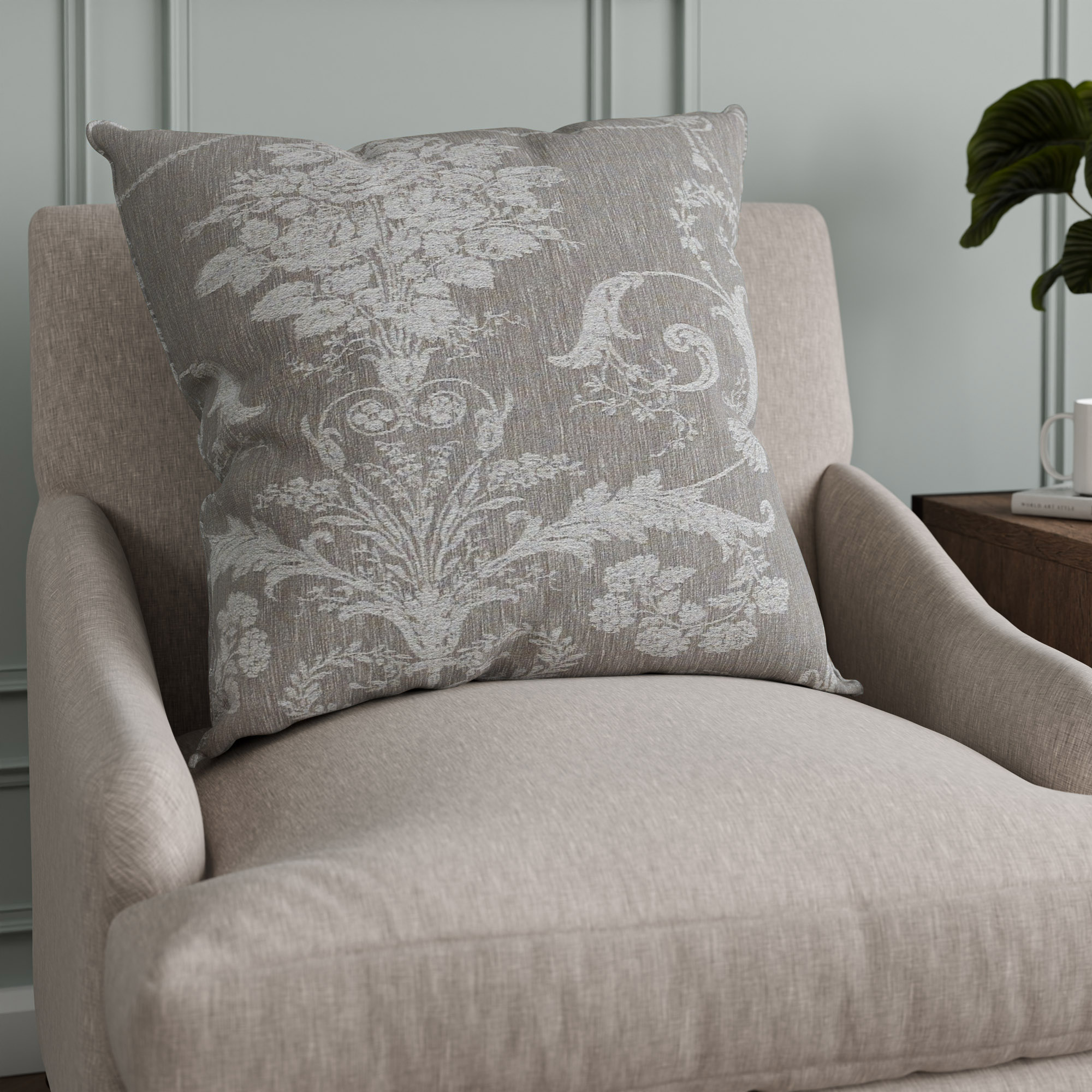 Laura Ashley Josette Woven Steel Cushion