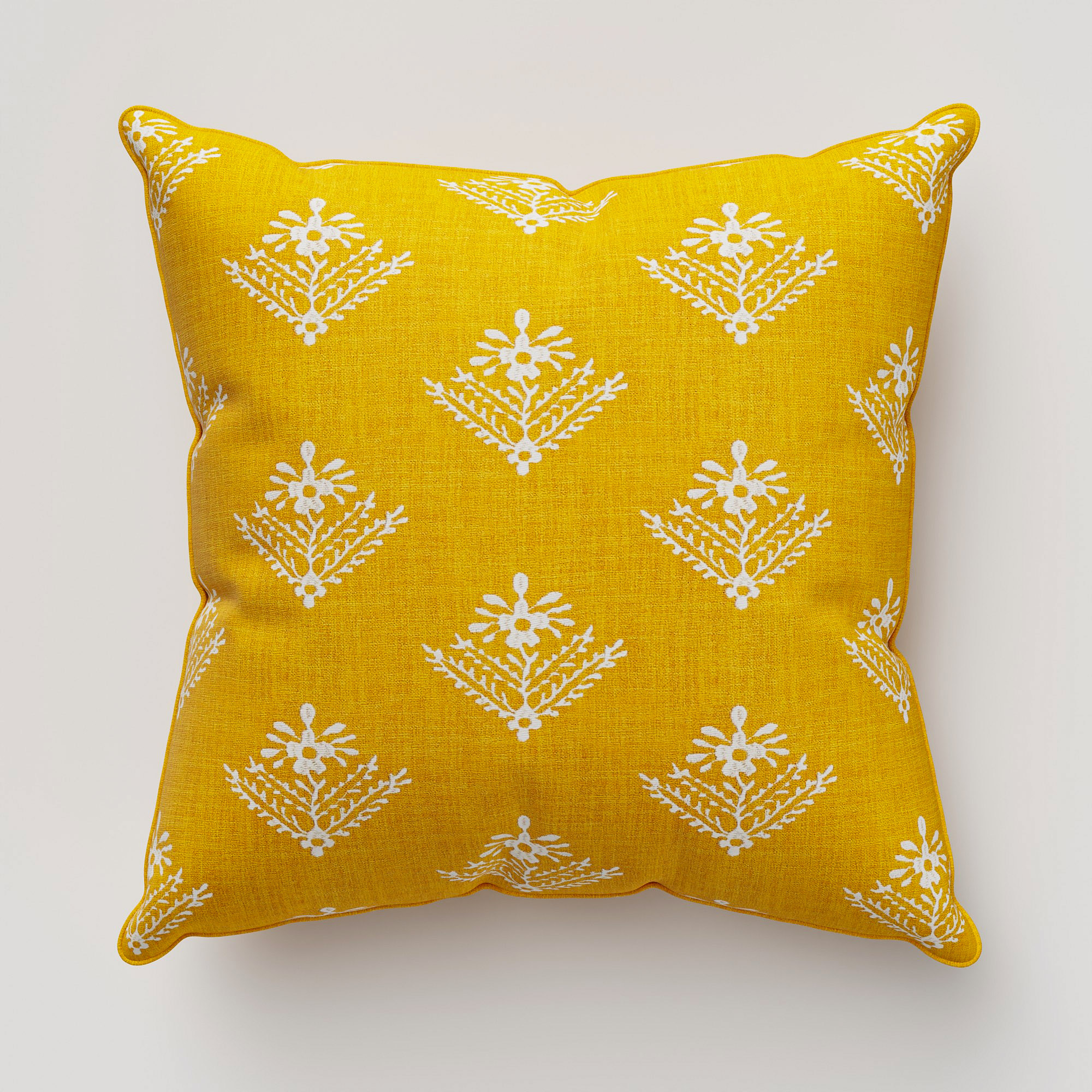 Laura Ashley Lady Fern Embroidery Dijon Cushion - Image 2