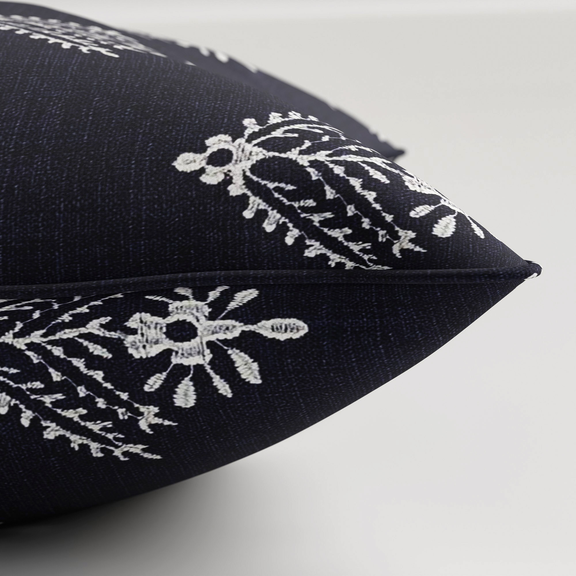 Laura Ashley Lady Fern Embroidery French Navy Cushion - Image 4