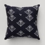 Laura Ashley Lady Fern Embroidery French Navy Cushion