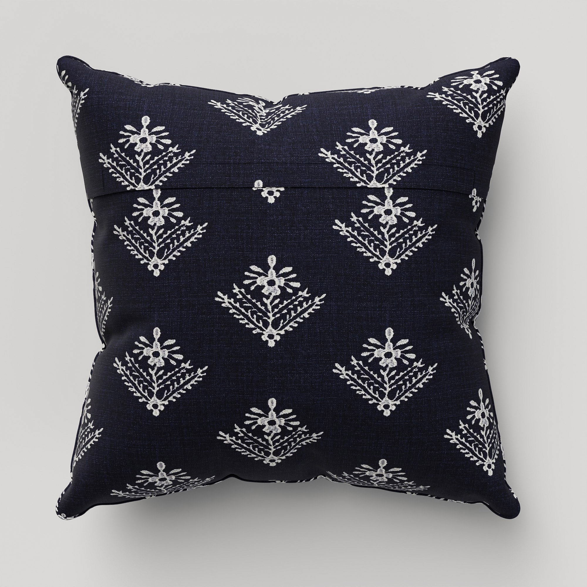 Laura Ashley Lady Fern Embroidery French Navy Cushion - Image 5