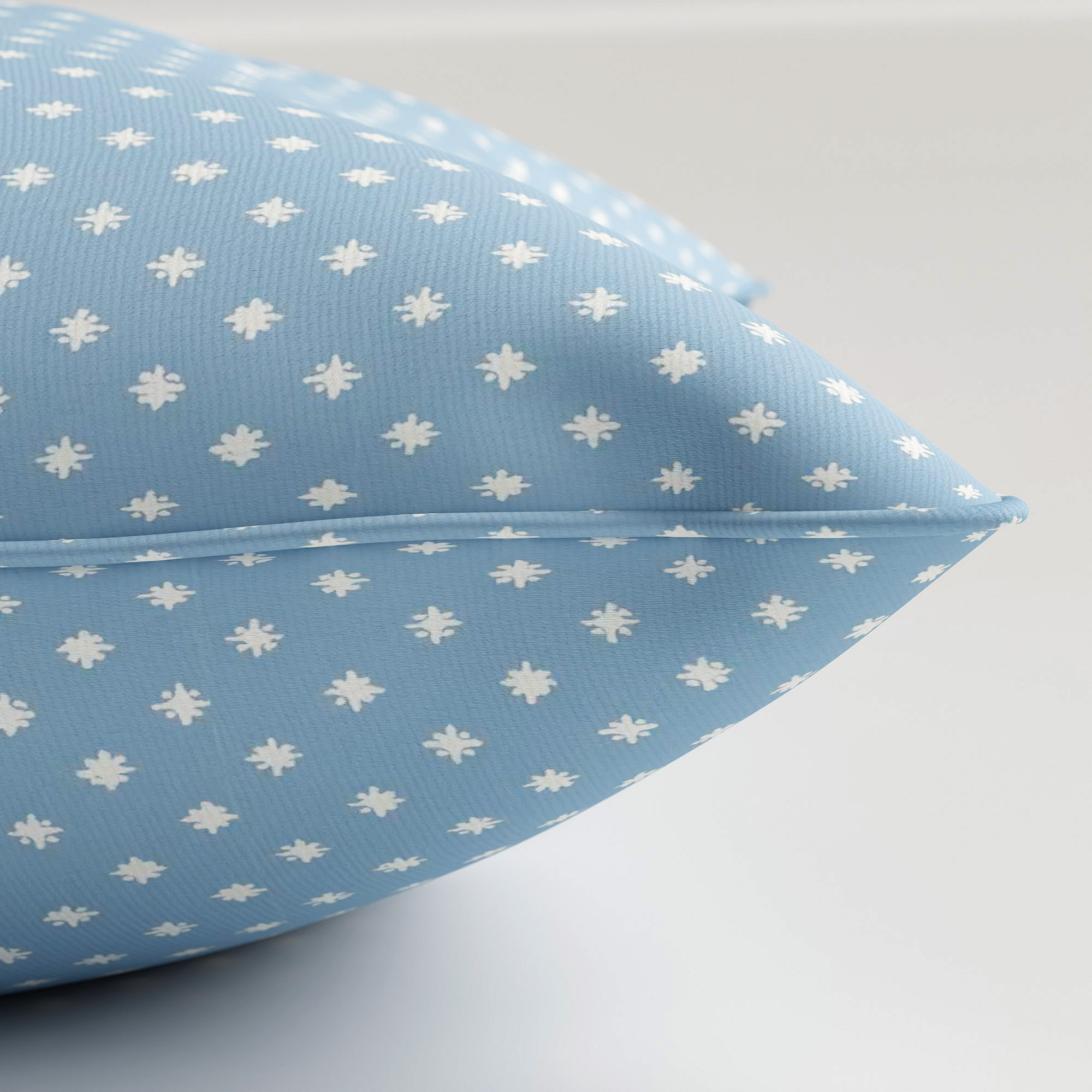Laura Ashley Louise Star China Blue Cushion - Image 4