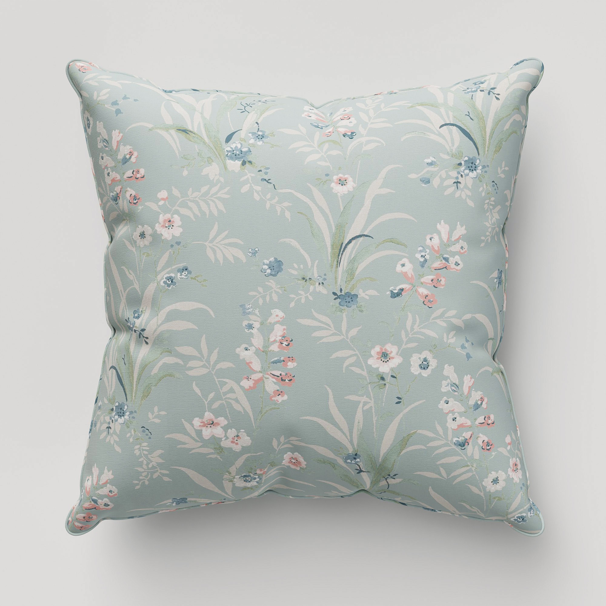 Laura Ashley Mosedale Posy Dark Duck Egg Blue Cushion - Image 2
