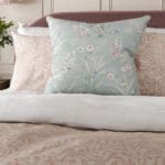 Laura Ashley Mosedale Posy Dark Duck Egg Blue Cushion