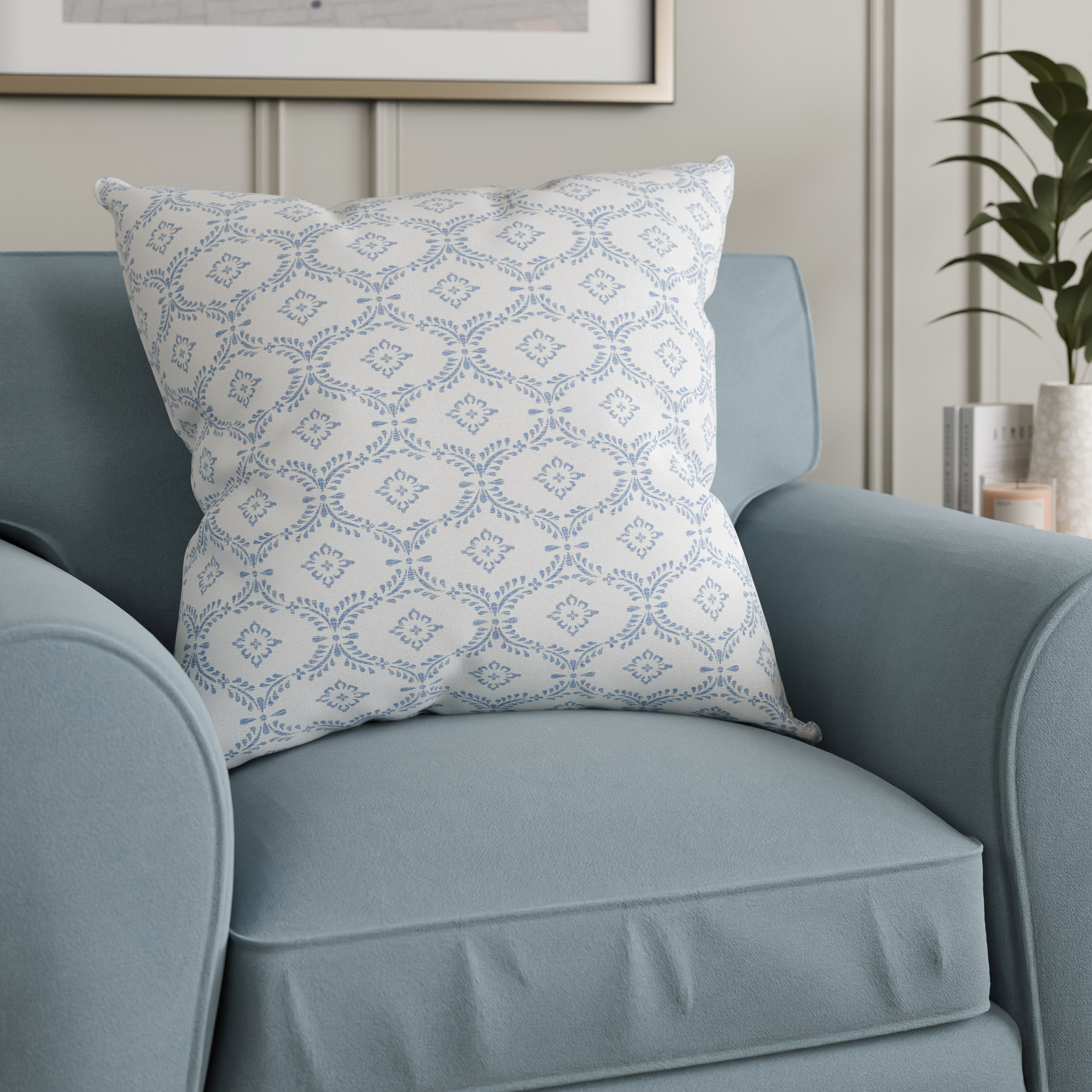 Laura Ashley Norton Cobalt Blue Cushion