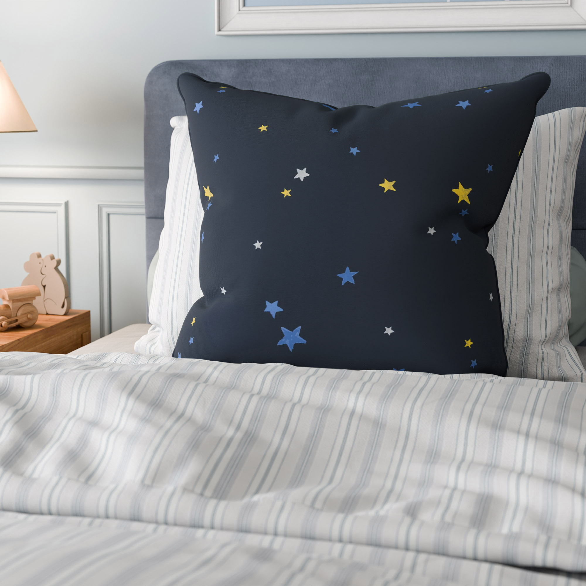 Laura Ashley Painterly Stars Midnight Cushion